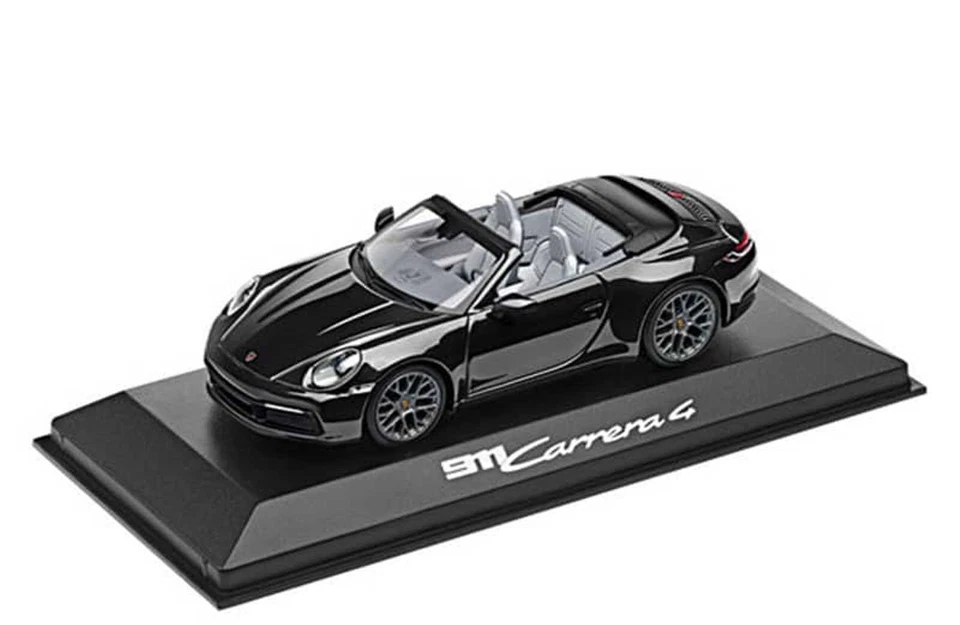 PORSCHE 911 TYP 992 CARRERA 4 CABRIOLET 2019 BLACK MINICHAMPS WAP0201770K 1:43 - Photo 3/3
