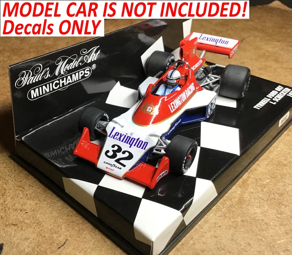 Lexington decals for the 1975 Tyrrell 007 1975 Scheckter MINICHAMPS 1/43 scale - Image 2 of 4