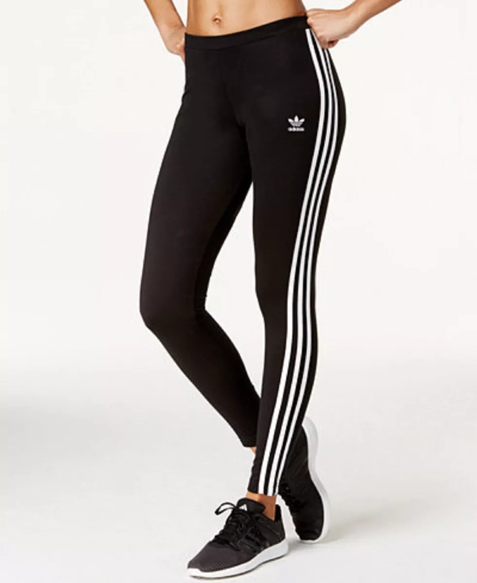 Adidas Originals Black/White 3 Stripe Women's Leggings (Small) New With Tags