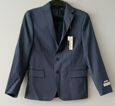 Collection By Michael Strahan Blue Grayish Blue Boys Suit Blazer Jacket