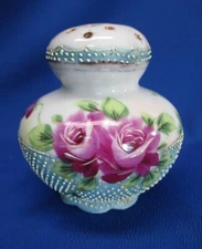 HAND-PAINTED NIPPON MORIAGE ROSES & PAINT DOT MUFFINEER /SUGAR SHAKER