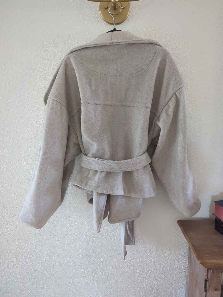 Veste Oversize Free People Mina Col - Taille L, Manches Longues, Fermeture Cravate Devant - Neuf Sans étiquette