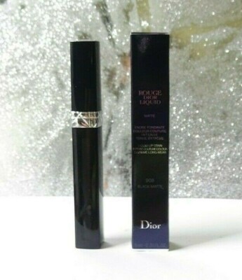 Dior Rouge Dior Liquid Matte Liquid Lip Stain 908 Black Matt 6ml Neu OVP