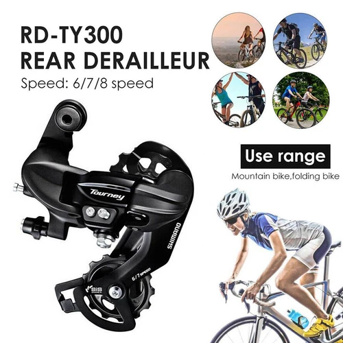 2x Original Shimano Tourney RD TY300 Rear Derailleur MTB Bicycle Part 678 Speed - Picture 9 of 10