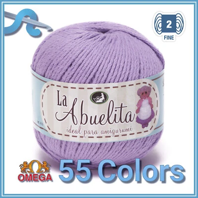 LA ABUELITA [50grs] by Omega - Amigurumi 100% NON-Mercerized Cotton Yarn
