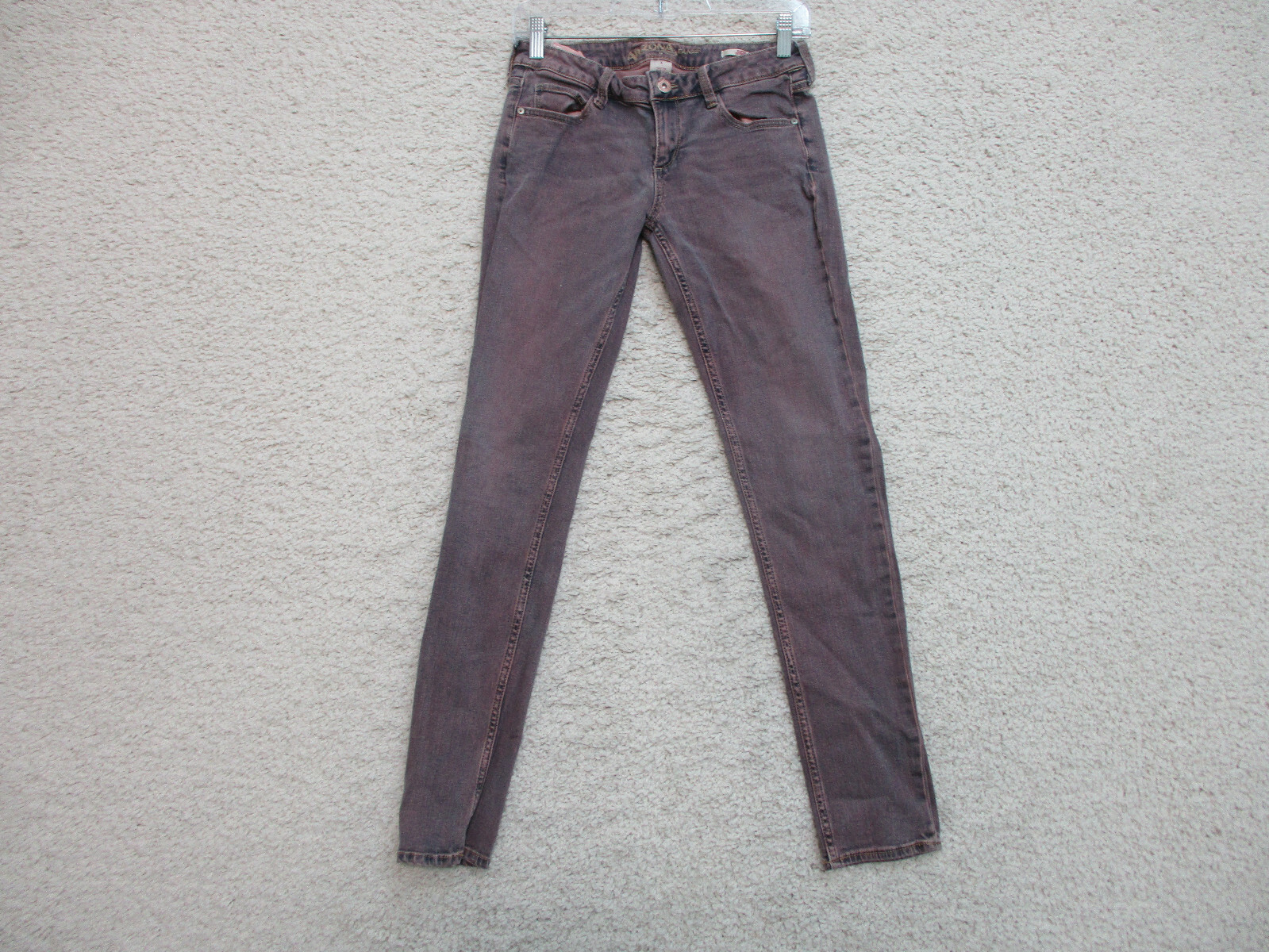 Arizona Jeans 5 Womens Juniors Size Pink Denim Skinny Stretch Dark Wash Modern