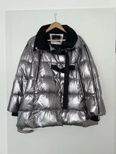 John Richmond silver down puffer jacket S IT 40 women's