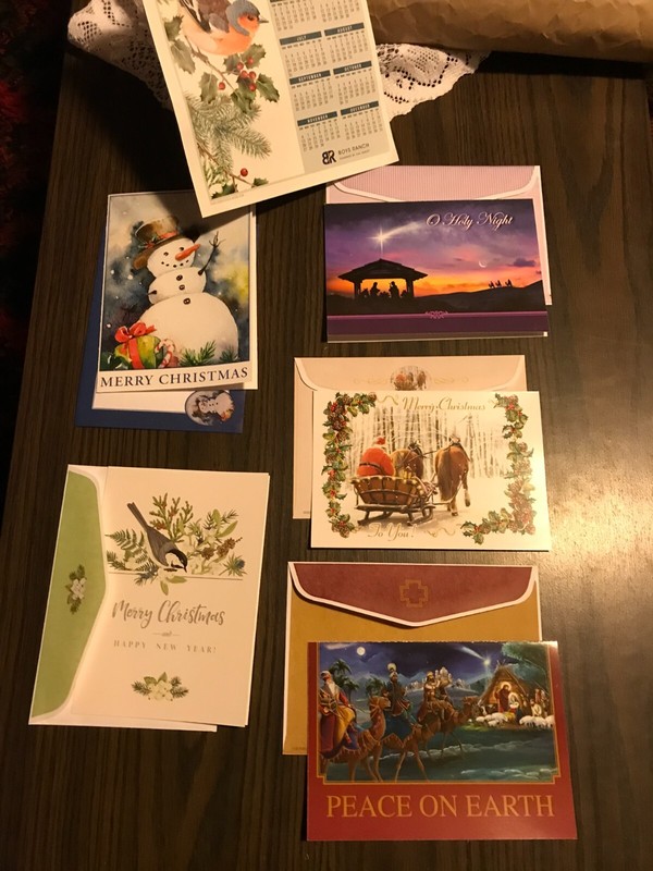 NEW ~ Boys Ranch Holiday cards - Set of 5 @ Matching Envelopes plus notepad