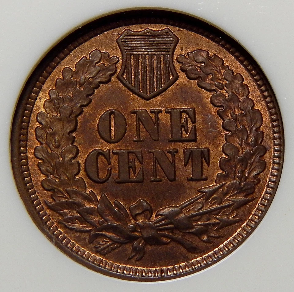 1866 NGC MS65RB INDIAN HEAD CENT - Image 2 of 4