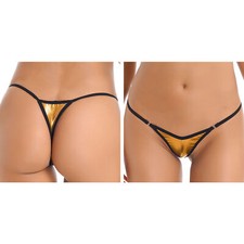 Women's Micro Thong Elastic Waistband G-string Briefs Extreme Bikinis
