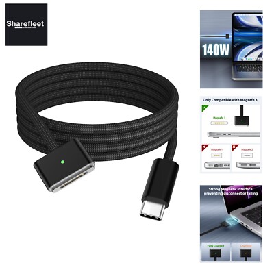 BOUTOP USB C Mag-Safe 3 Ladekabel 140W PD Schnellladen Typ C auf Mag Safe 3 K...