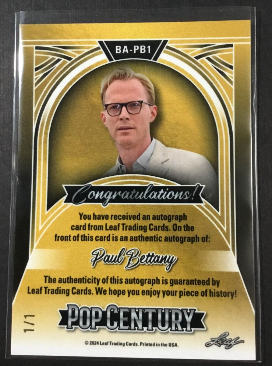 ☆1/1☆ 2023 Leaf Metal Celebrity Paul Bettany ポールベタニー 直筆