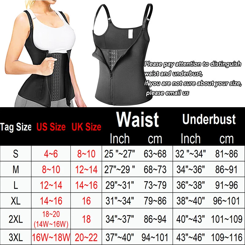 Women' Waist Trainer Cincher Zipper Vest Corset Girdle Slimming Belt Body Shaper - Image 2 of 4