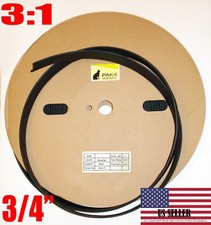 20 FEET - 3/4" DUAL WALL BLACK Heat Shrink Tubing 3:1 Adhesive Glue Lined tubes