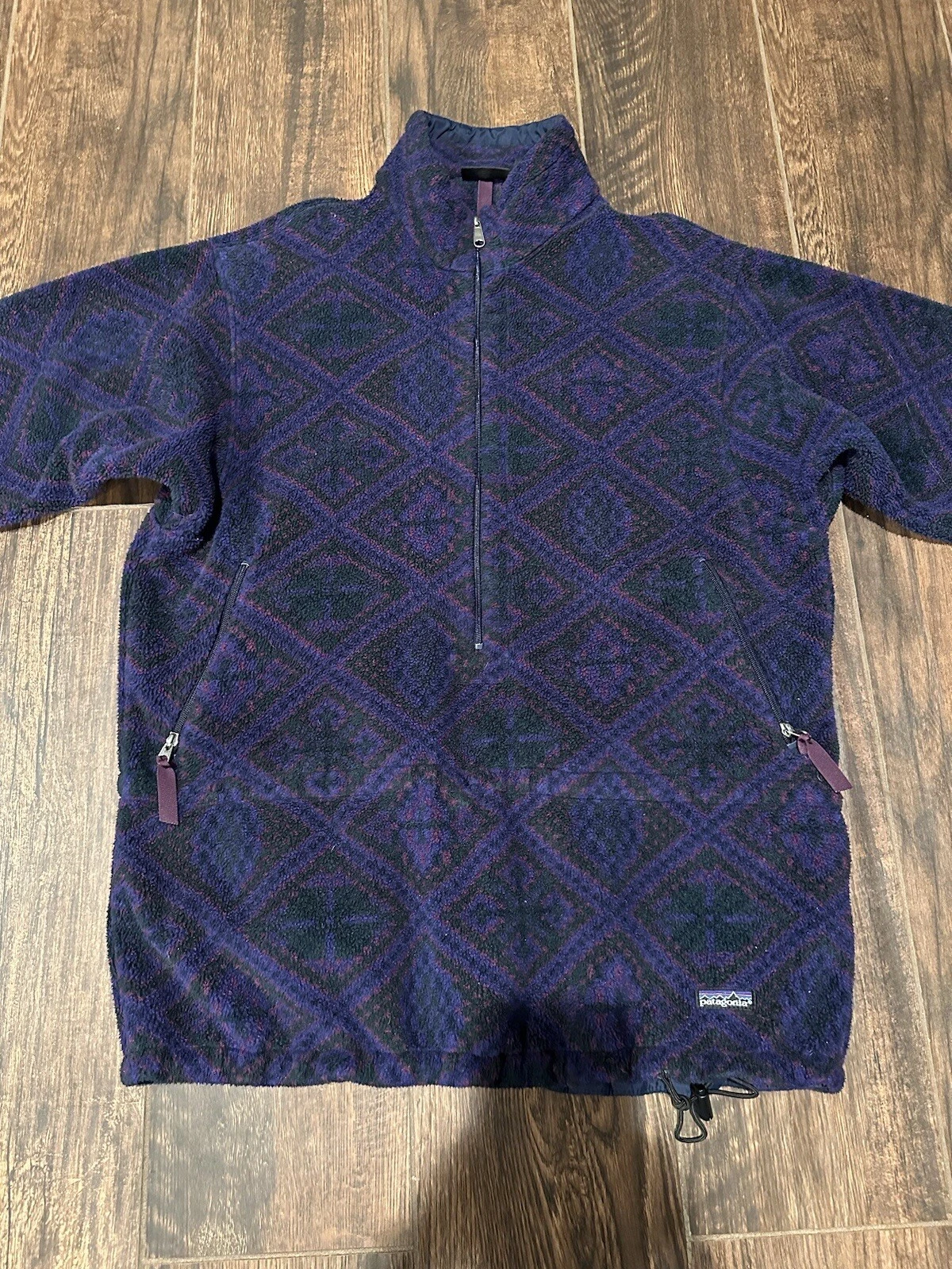 patagonia vintage half zip aztec 90s fleece pullover jacket