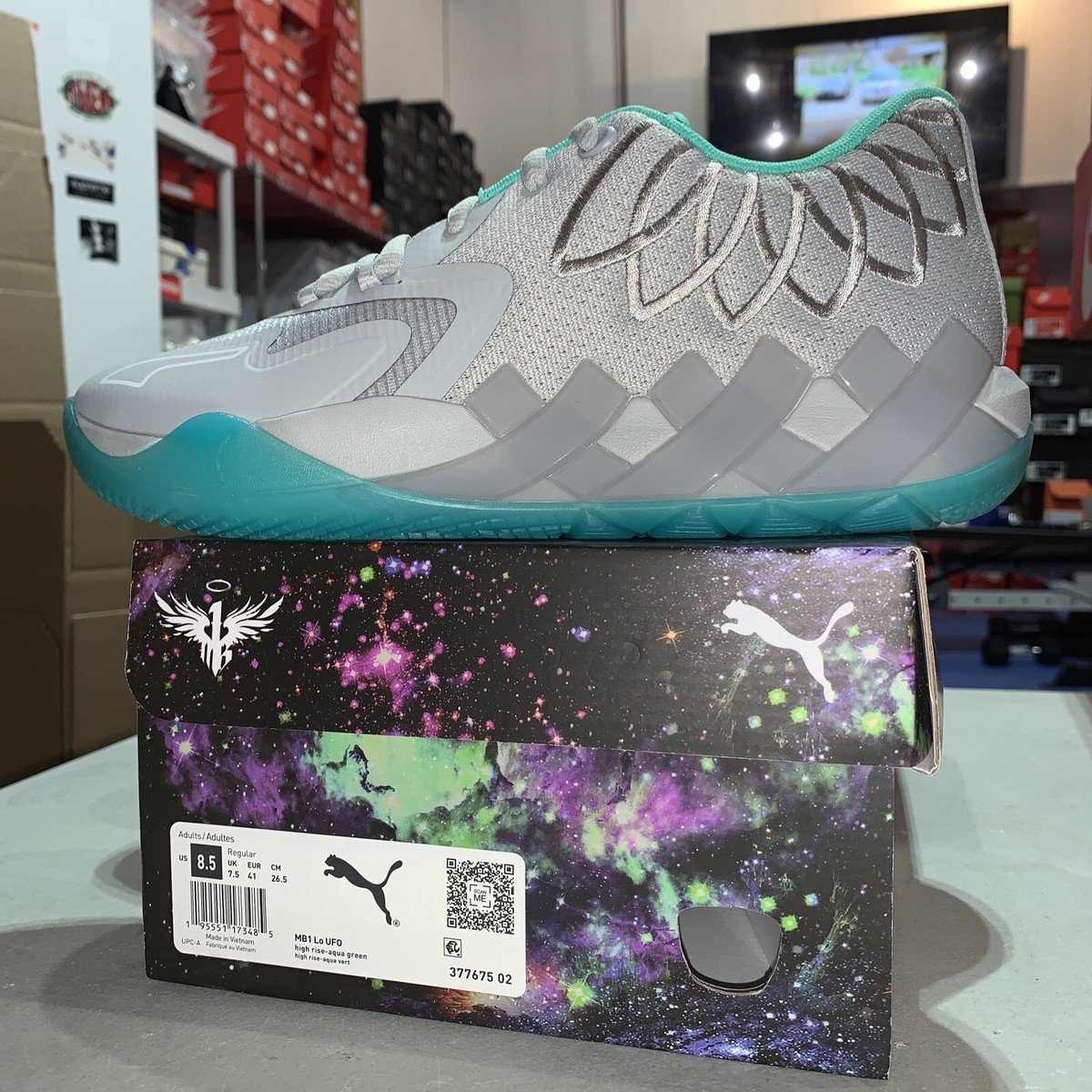 New Puma LaMelo Ball MB.01 Lo UFO 377675-02 Mens Size 13 Puma LaMelo Ball MB.01 Lo UFO Grey Teal Men main image 3