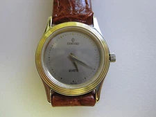 #201  ladys 18K gold & s.steel CONCORD MARINER SL crocodile banded  quartz watch