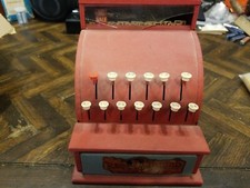VINTAGE Tom Thumb Toy Cash Register Metal Western Stamping Company RED