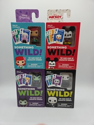 Funko Pop Disney Games Something Wild Cards & Mini Figure Lot Of 4 Micky, Jack