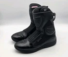 Icon Reign Black Leather Waterproof Side Zip Motorcycle Boot Women Size 8