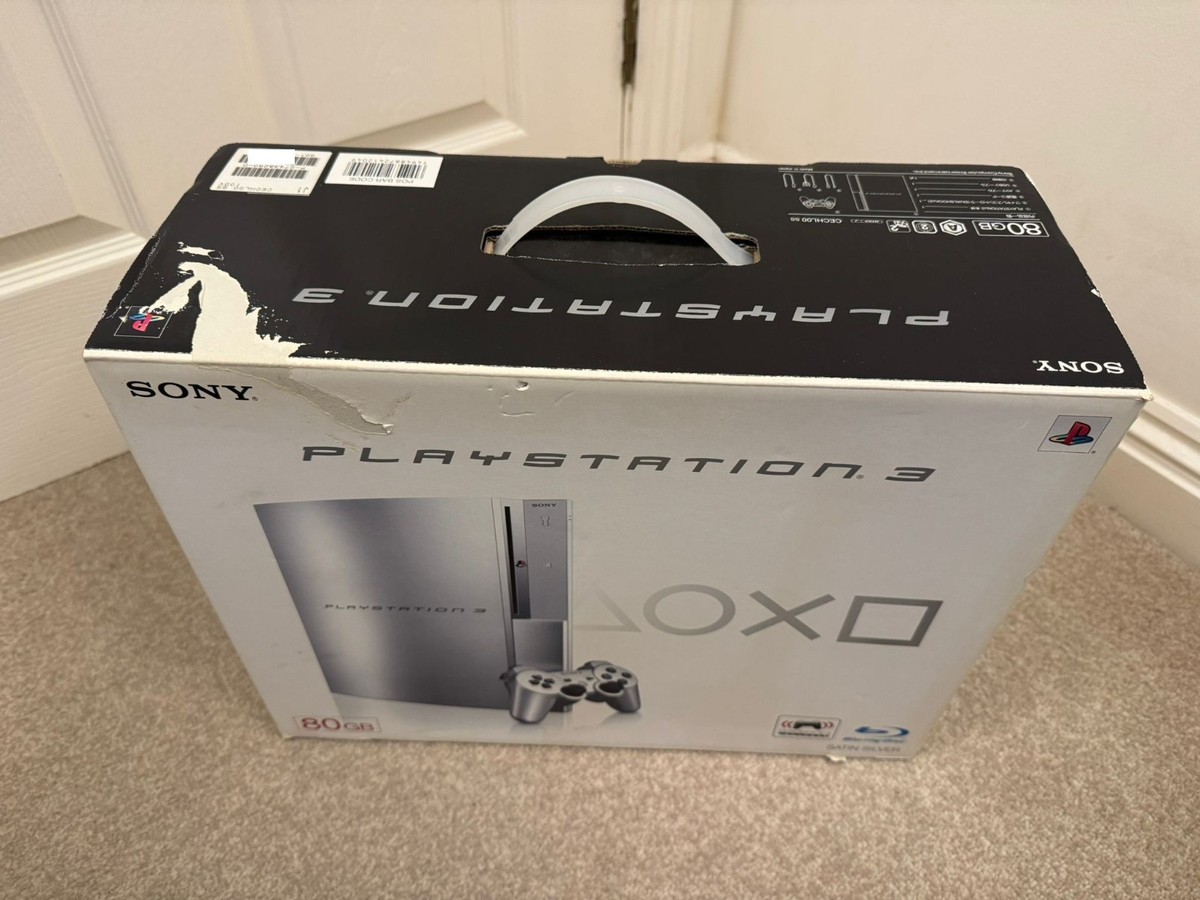 Sony PlayStation 3 PS3 Satin Silver 80GB Console Bundle Model
