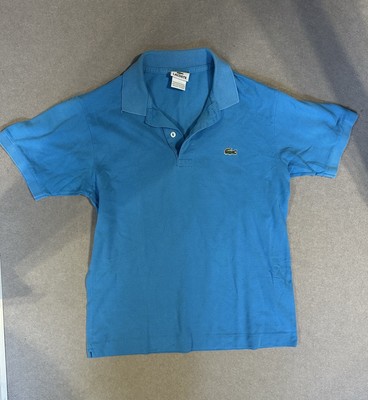 Lacoste Polo Shirt Size 3 Blue Short Sleeve Croc Logo El Salvador France Design