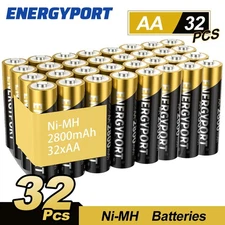 32Pcs AA Rechargeable Batteries 1.2V 2800mAh NI-MH Battery For Camera Flashlight