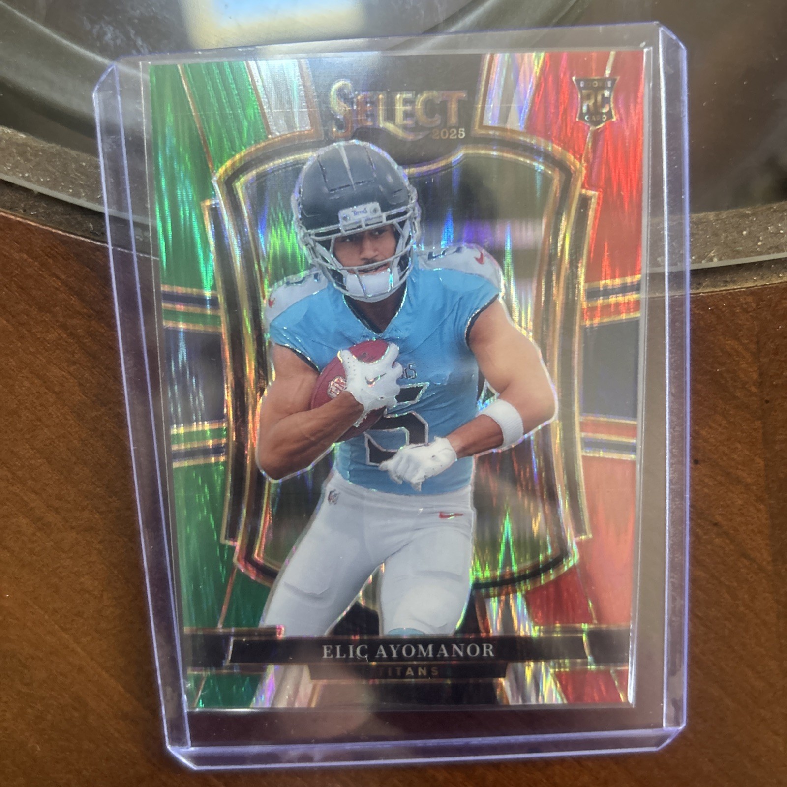 2025 Select #127 RC Elic Ayomanor Green & Red Shock Prizm