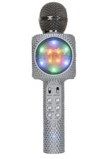 SingAlong Bling Bluetooth Karaoke Microphone Stereo Speaker Silver Bling Mic