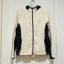 Ralph Lauren Active women  s Black And Cream Full Zip Hooded Jacket size L gym