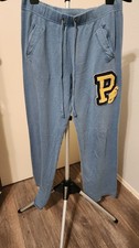 Victoria  s Secret Pink Vintage Y2K Wide Leg Sweatpants Chenille Patch Size Small