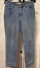 Faded Glory Jeans Womens 12 Blue Straight Leg Medium Wash Stretch Denim Pants