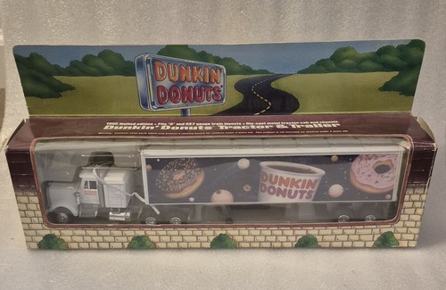 Vintage 1995 Limited Edition Dunkin' Donuts Diecast Tractor Trailer Original Box - Picture 2 of 7