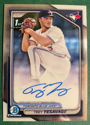 TOPPS １ST Bowman 2024 Bowman Chrome Draft Trey Yesavage Auto 1st Bowman #CPA-TY