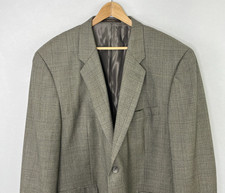 Tasso Elba Mens 48R Blazer Vitale Barberis Canonico Wool Glen Check Plaid Jacket