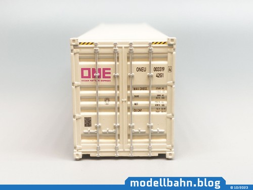 Grauer 40ft Container "ONE" in 1:87 (H0) - Bild 3 von 5