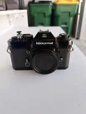Nikon Nikkormat EL Black 35mm SLR Film Camera Body Only w/ Body Cap
