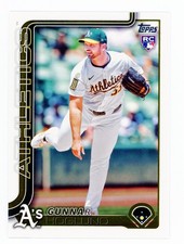 2025 Topps Update Gunnar Hoglund RC #US254 Oakland Athletics Rookie Card. rookie card picture