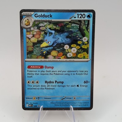 Pokemon TCG Golduck 008 Black Star Promo Cosmos Holo Mega Evolution Card
