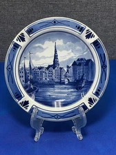 Delft Blauw Blue 7 1/4" Plate Krahn Harbor Dish - Fine Art from Holland