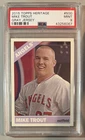 Mike Trout 2015 Topps Heritage PSA 9 Grey Jersey SP #500 Angels Variation Mint