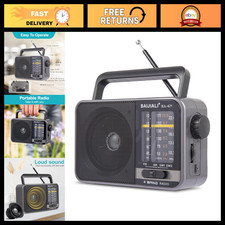 Portable AM/FM Transistor Radio - Loud Speaker, Battery USB Powered, Compact D