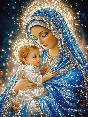 Complete Virgin Mary Diamond Painting Kit - 5D Art for Stress-Free Creativity