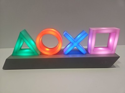 Paladone LED playstation controller icons light battery USB operated 3 modes