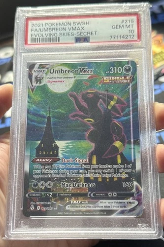 PSA 10 UMBREON VMAX 215/203 | Evolving Skies Alt Art Graded Pokemon Card