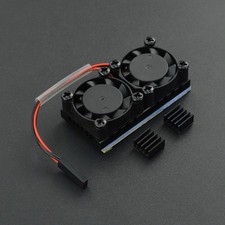Cooler Kit Dual Cooling Fans  Aluminum Heatsink For Raspberry Pi 3B 2B Chip