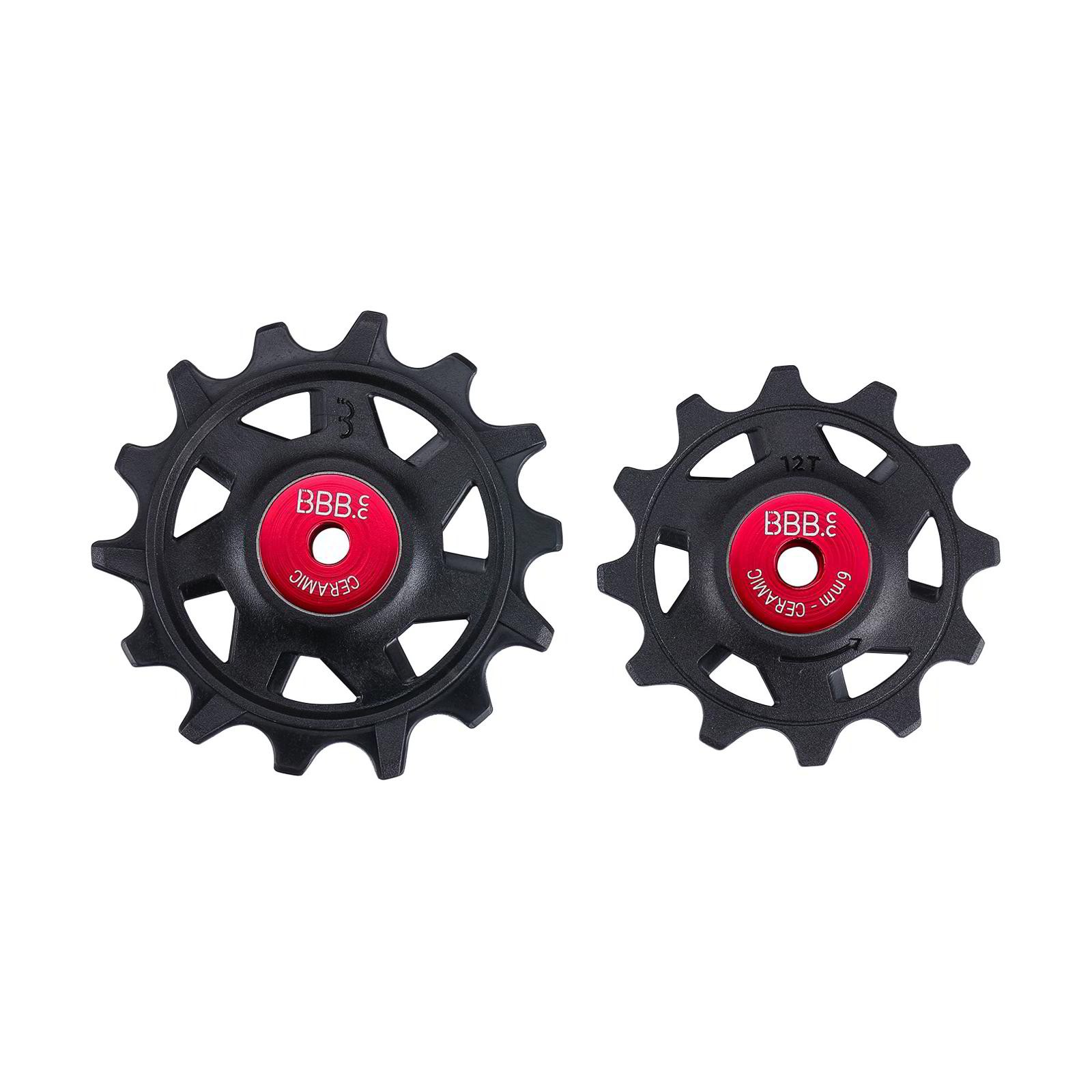 BBB Cycling Ceramic Derailleur Rear Jockey Wheel Pulleys | 12-speed | SRAM MTB System Compatible | RollerBoys Ceramic 12T-14T BDP-17 - Image 3