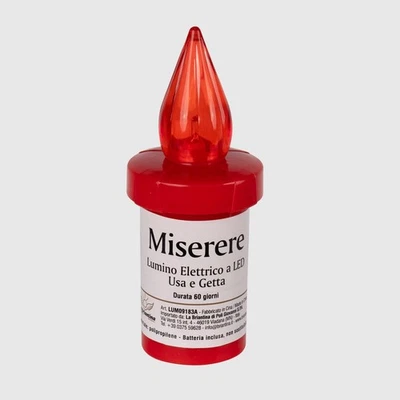 Lumino électrique jetable Miserere avec lumière rouge fixe, résistante - Photo 1/2