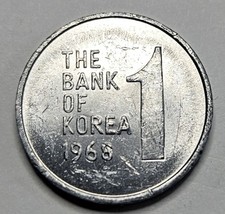 1968 South Korea 1 One Won - Aluminum Coin - Korean - World Coin - Asian
