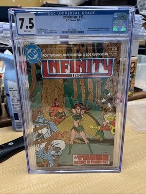 DCs INFINITY, INC. #13 CGC-Grade 7.5 [1985] 1st Todd McFarlane Work for DC